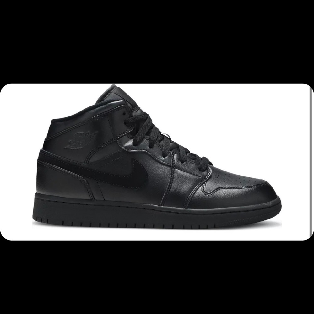 Air Jordan 1 Mid GS 'Deep Black'